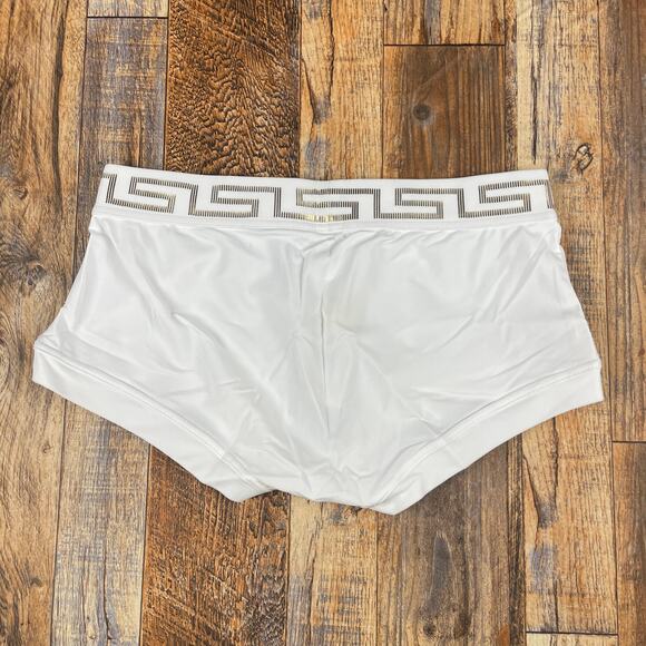 Modus Vivendi Mens Medium White Gold Polyamide Elastane Glam Meander Trunk Boxer - Picture 9 of 15